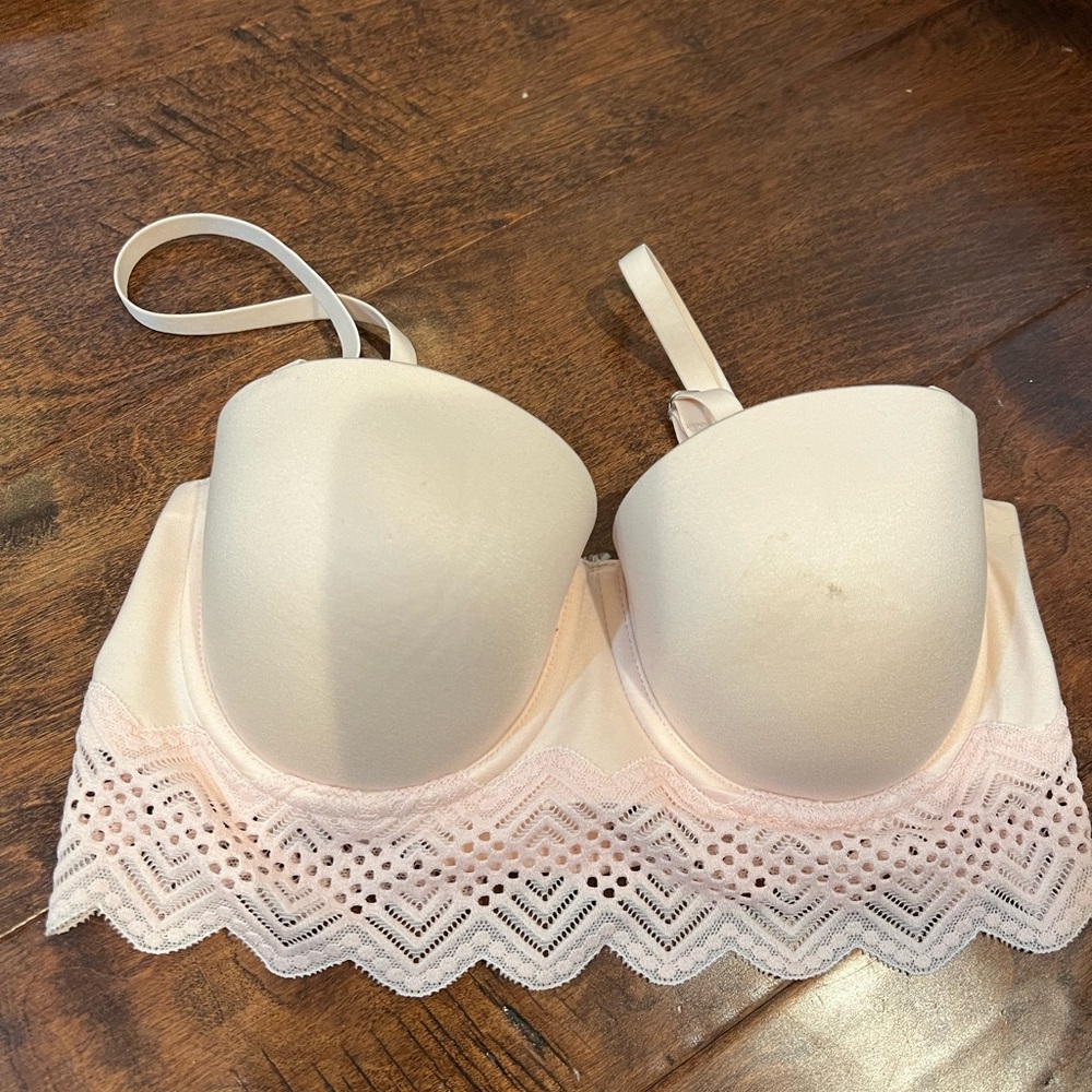 Aerie Real Sunnie Strapless Bra Ballet Pink 32C